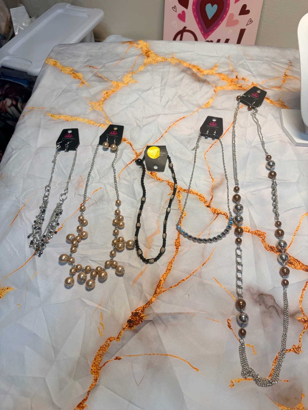 Faux pearl necklace lot